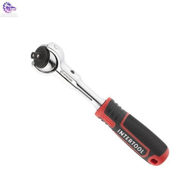 Рукоятка з храповим механізмом поворотна, 72 зуба 1/4 ", Cr-V STORM INTERTOOL ET-8007 фото