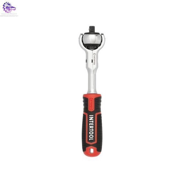 Рукоятка з храповим механізмом поворотна, 72 зуба 1/4 ", Cr-V STORM INTERTOOL ET-8007 фото