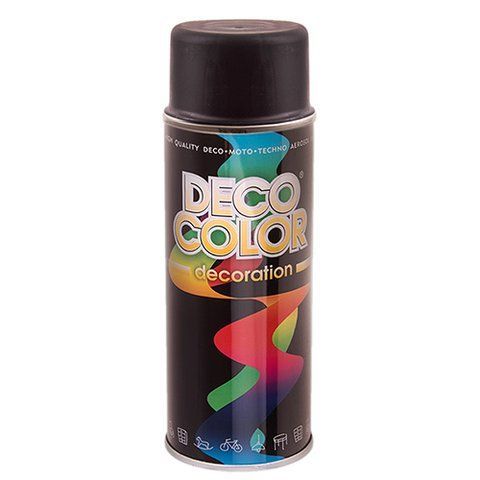 Аерозольна Фарба Deco Color Decoration, Чорний Блиск, 400 мл (720149) 720149 фото