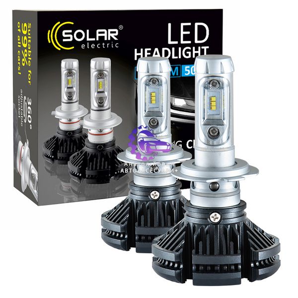 LED автолампа SOLAR H7 12/24V 6000Lm 50W ZES (Арт. 8807) 8807 фото