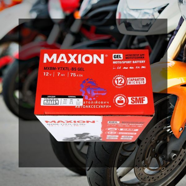 Мото акумулятор MAXION 24MXBM-YTX7L-BS GEL (12V, 7Ah, 85A, R+) (Арт. MXBM-YTX7L-BS GEL) MXBM-YTX7L-BS GEL фото