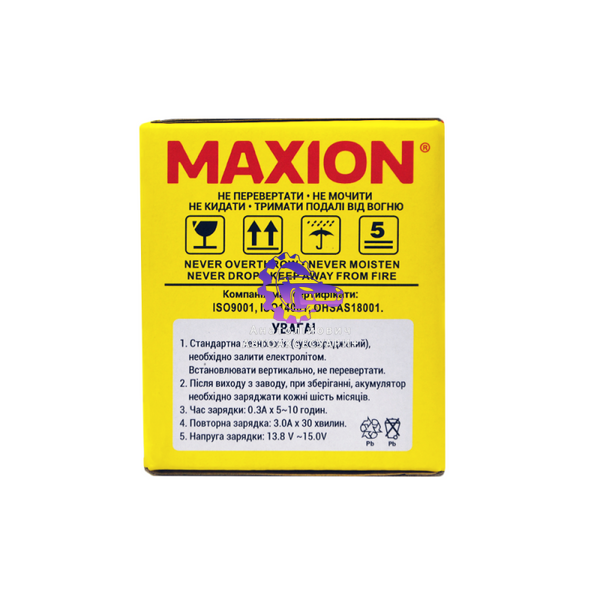 Мото акумулятор MAXION MXBM-YTX4L-BS AGM 12V, 4A, сухозаряджений без електроліту (Арт. MXBM-YTX4L-BS) MXBM-YTX4L-BS фото