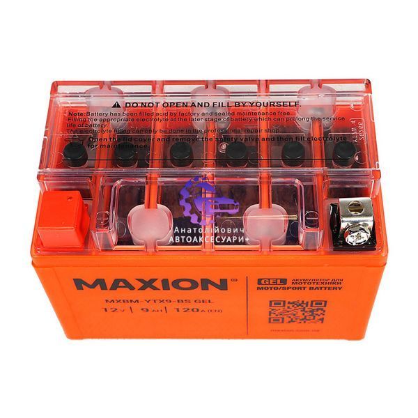 Мотоакумулятор MAXION MXBM-YTX9-BS GEL 12V 9Ah 120A (L+) MXBM-YTX9-BS GEL фото