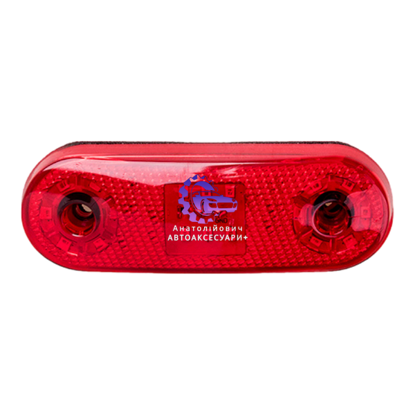 Повторювач Габариту Овальний 18 LED Червоний 12/24V (Комплект 2 шт.) (TH-1830-red) TH-1830-red фото