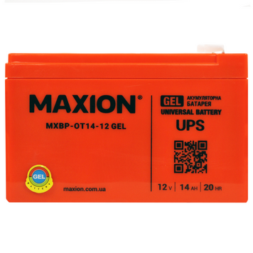 Акумулятор MAXION MXBP-OT14-12 GEL 12V 14Ah (Арт. MXBP-OT14-12GEL) MXBP-OT14-12GEL фото