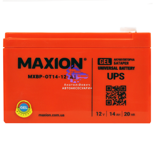 Акумулятор MAXION MXBP-OT14-12 GEL 12V 14Ah (Арт. MXBP-OT14-12GEL) MXBP-OT14-12GEL фото