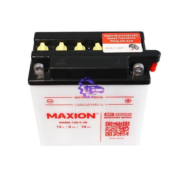 Мотоакумулятор MAXION MXBM-12N5-3B DRY 12V 5Ah 50A (R+) MXBM-12N5-3B фото