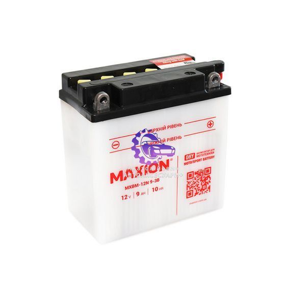 Акумулятор мотоциклетний Maxion MXBM-12N9-3B 12V 9Ah DRY (сухозаряджений) MXBM-12N9-3B фото