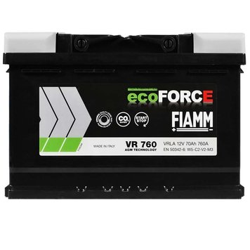 Автомобільний акумулятор FIAMM Ecoforce AGM 70Аh 760А R+ (VR760) (L3) (Арт. 7906200) 7906200 фото