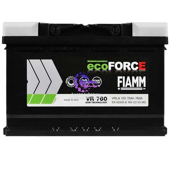 Автомобільний акумулятор FIAMM Ecoforce AGM 70Аh 760А R+ (VR760) (L3) (Арт. 7906200) 7906200 фото