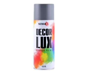 Акрилова Спрей-Фарба NOWAX DecorLux, 450 мл, Світло-Сірий (LIGHT СІРИЙ/RAL7001) (NX48017) NX48017 фото