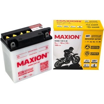 Мото акумулятор MAXION MXBM-12N9-3B 12V 9Ah 100A -+ (Арт. MXBM-12N9-3) MXBM-12N9-3 фото