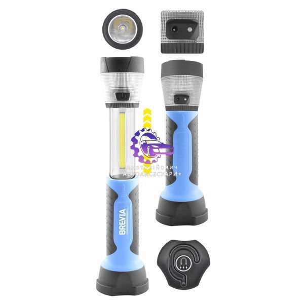 Ліхтар LED інспекційний телескопічний Brevia 3W COB+1W LED+8LED 300lm 2000mAh AC адаптер 230V (Арт. 11330) 11330 фото