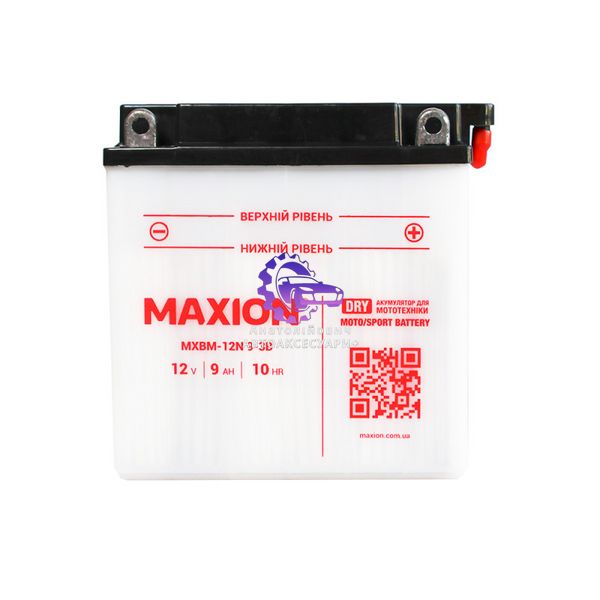 Мото акумулятор MAXION MXBM-12N9-3B 12V 9Ah 100A -+ (Арт. MXBM-12N9-3) MXBM-12N9-3 фото