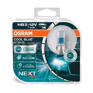 Галогенна лампа OSRAM HB3 12V 60W COOL BLUE INTENSE NEXT GEN +100% (Арт. 9005CBN-HCB) 9005CBN-HCB фото