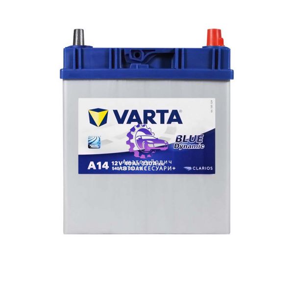 Автомобільний акумулятор VARTA Blue Dynamic Asia A14 40Ah 330A R+ (B19 т. к.) (Арт. 533058) 533058 фото