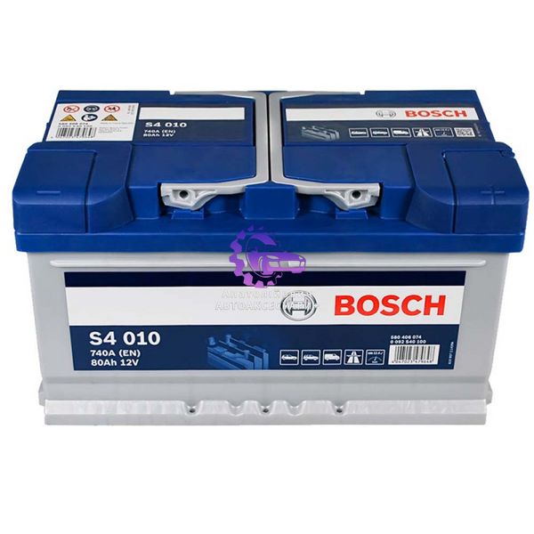 Автомобільний акумулятор BOSCH (S40 100) (LB4) 80Ah 740A R+ (h=175) (Арт. 0092S40100) 0092S40100 фото