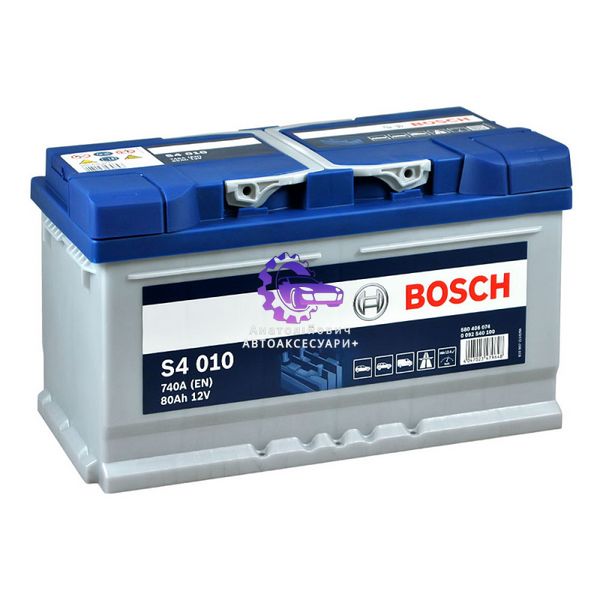 Автомобільний акумулятор BOSCH (S40 100) (LB4) 80Ah 740A R+ (h=175) (Арт. 0092S40100) 0092S40100 фото