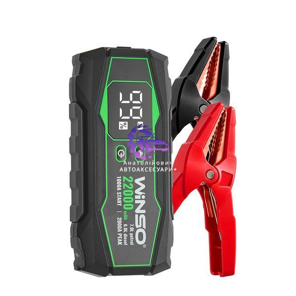 Пусковий пристрій WINSO 22000mAh 1000A/2000A Power Bank (Арт. 141000) 141000 фото