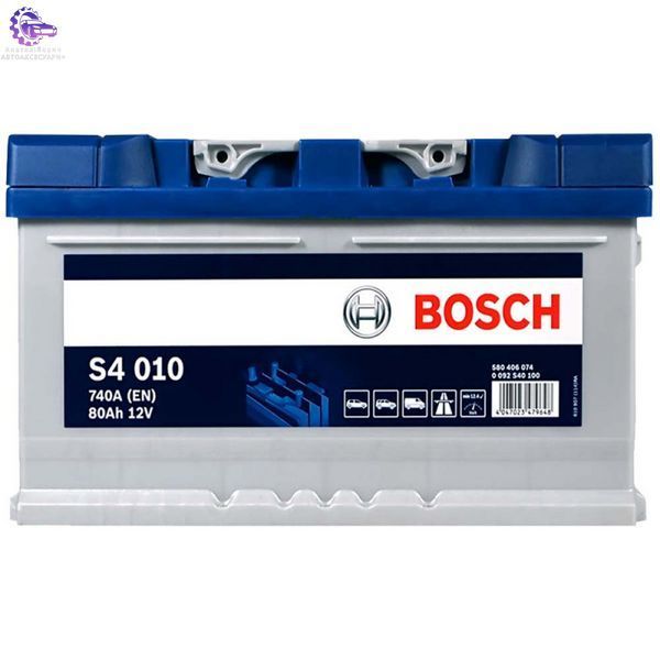 Автомобільний акумулятор BOSCH (S40 100) (LB4) 80Ah 740A R+ (h=175) (Арт. 0092S40100) 0092S40100 фото