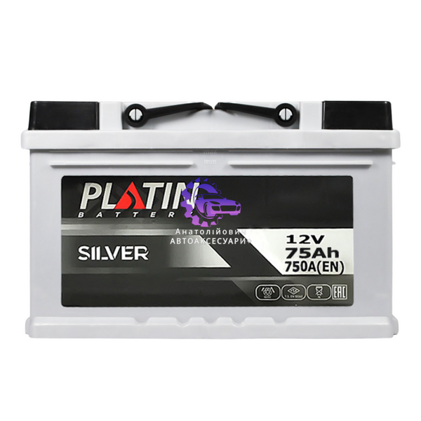 Автомобільний акумулятор PLATIN Silver MF 75Ah 750A R+ (L3B) (Арт. 5752234) 5752234 фото