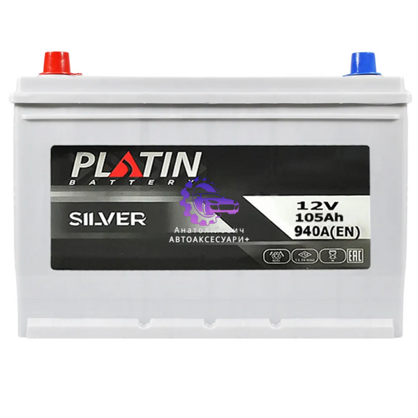 Автомобільний акумулятор PLATIN Silver Asia SMF 105Ah 940A L+ (N70) н.к. (Арт. 6002276) 6002276 фото