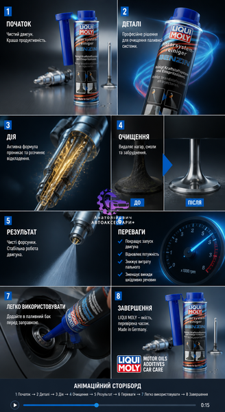 Очищувач бензинових систем посиленої дії Liqui Moly Motorsystemreiniger Benzin (арт. 5129) 5129 фото