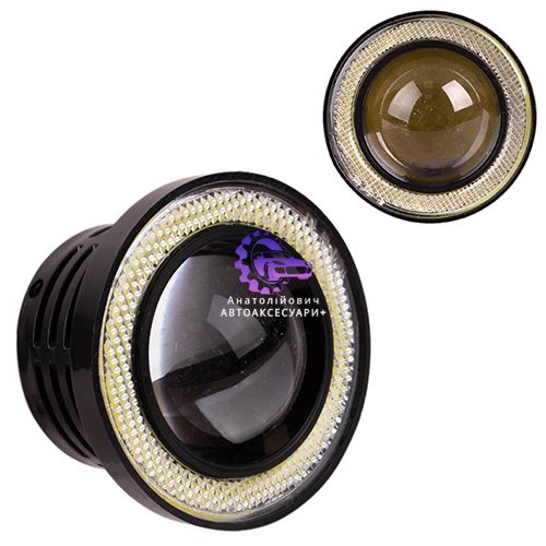 Лінзи LED "Angel Eyes" 12V-55W D-64мм Біло-Жовті (AG-2511 W+Y) AG-2511 W+Y фото