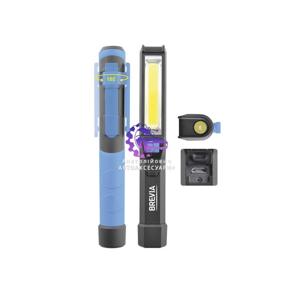 Ліхтар LED інспекційний Brevia Pen Light 2W COB+1W 150lm 900mAh + microUSB 11220 фото