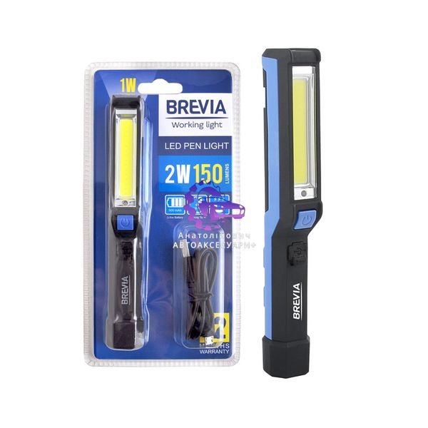 Ліхтар LED інспекційний Brevia Pen Light 2W COB+1W 150lm 900mAh + microUSB 11220 фото