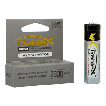 Літій-іонний акумулятор Rablex 2800 mAh 18650 фото