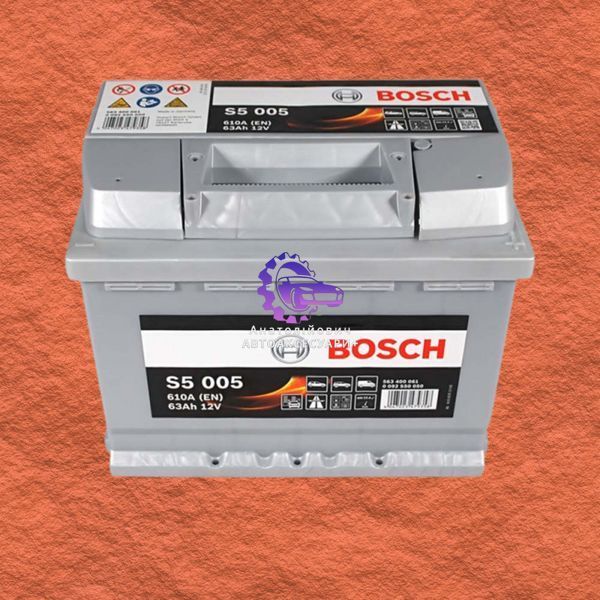 Автомобільний акумулятор BOSCH S5 005 63Ah 610A 12V R+ (Арт. 0092S50050) 0092S50050 фото