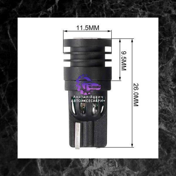 Світлодіодна лампа &mdash; CARLAMP W5W Canbus 6000K білий 2W (Арт. T103020(24)) T103020(24) фото