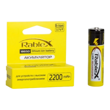 Літій-іонний акумулятор Rablex 18650 2200 mAh 18651 фото