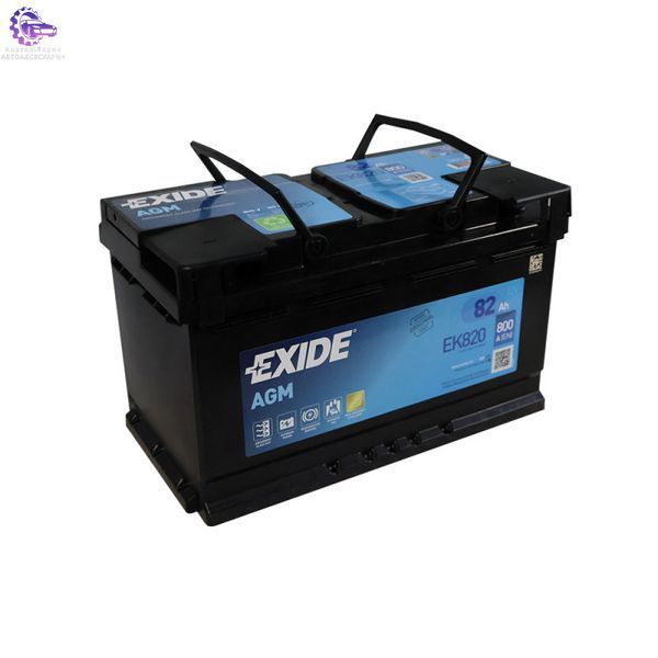 Автомобільний акумулятор EXIDE Start-Stop AGM EK820 82Ah 800A R+ EK820 фото
