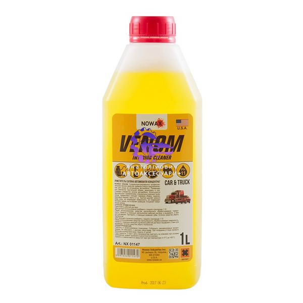 Очисник Салону Автомобіля NOWAX VENOM INTERIOR CLEANER Концентрат 0,5л (NX01147) NX01147 фото