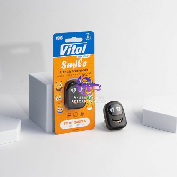 Освіжувач повітря для авто Vitol Smile Fruit Garden 4мл (арт. VS03) VS03 фото