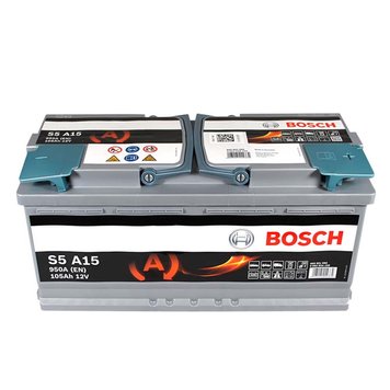 Автомобільний акумулятор BOSCH AGM (S5A 150) (L6) 105Ah 950A R+ (Арт. 0092S5A150) 0092S5A150 фото