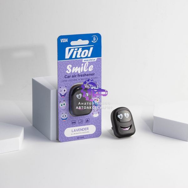 Освіжувач повітря для авто Vitol Smile Lavender 4мл (арт. VS04) VS04 фото