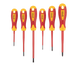 Набір ізольованих викруток 6 од VDE (SL0.4 * 2.5 * 75мм, SL0.8 * 4.0 * 100мм, SL1.0 * 5.5 * 125мм, PH0 * 60мм, PH1 * 80мм, PH2 * 100мм), STORM INTERTOOL VT-3606 фото 2