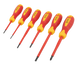 Набір ізольованих викруток 6 од VDE (SL0.4 * 2.5 * 75мм, SL0.8 * 4.0 * 100мм, SL1.0 * 5.5 * 125мм, PH0 * 60мм, PH1 * 80мм, PH2 * 100мм), STORM INTERTOOL VT-3606 фото 3