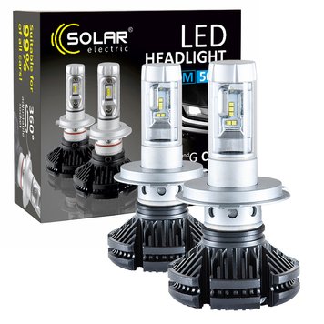 LED Автолампа SOLAR H4 6000Lm 50W ZES 12/24V Білий (арт. 8804) 8804 фото