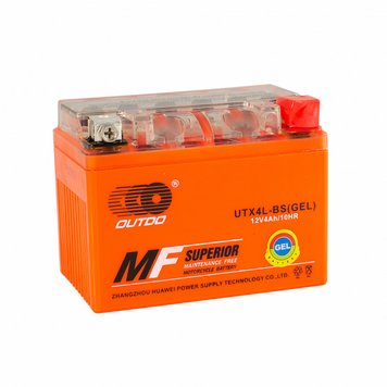 Мото акумулятор Outdo 4 Ah UTX4L-BS (GEL) 12V, 113x70x85 мм (Арт. HCOG-4-1) HCOG-4-1 фото