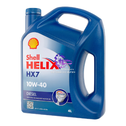 Моторна олива напівсинтетична SHELL Helix Diesel HX7 10W-40, 4 л (550046310) 550046310 фото