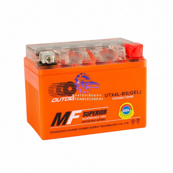 Мото акумулятор Outdo 4 Ah UTX4L-BS (GEL) 12V, 113x70x85 мм (Арт. HCOG-4-1) HCOG-4-1 фото