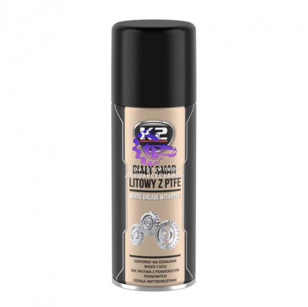 K2 White Grease PTFE 400 мл &mdash; біле літієве мастило аерозоль W121 фото